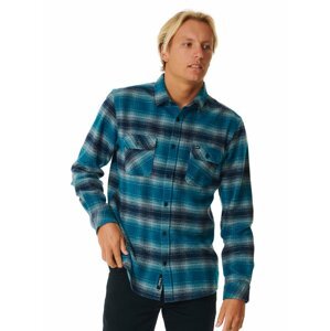 Rip curl pánská košile Count Flannel Mineral Blue | Modrá | Velikost XXL | 100% bavlna