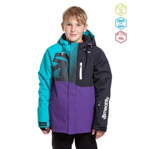 Meatfly dětská SNB & SKI bunda Bangito Turquoise/Petunia | Modrá | Velikost 134