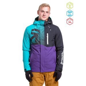 Meatfly pánská SNB & SKI bunda Shader Turquoise/Petunia | Modrá | Velikost XL