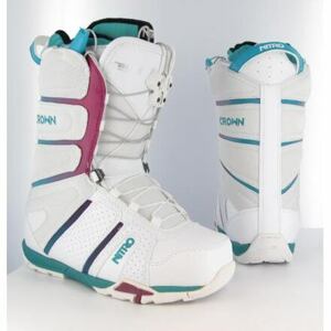 Nitro snowboards boty Nitro Crown TLS w white fade | Bílá | Velikost 5,5 US