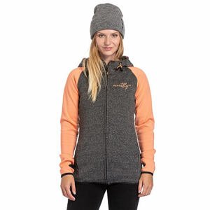 Meatfly dámská technická mikina Gema 3 C - Coral Grey Heather | Šedá | Velikost S