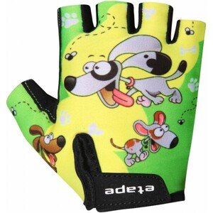 Etape REX RUKAVICE KIDS Dětské cyklistické rukavice, zelená, velikost 3-4Y