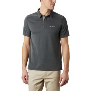 Columbia NELSON POINT POLO Pánské polo triko, tmavě šedá, velikost