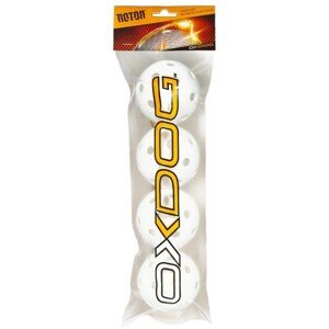 Oxdog ROTOR WHITE TUBE 4 BALLS Sada florbalových míčků, bílá, veľkosť UNI