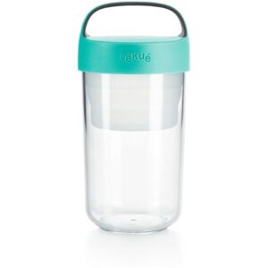 Lékué JAR TO GO 600 ML Svačinový box, tyrkysová, velikost