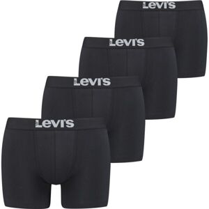 Levi's SOLID BASIC BRIEF 4P Pánské boxerky, černá, veľkosť L