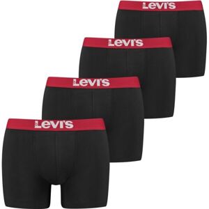 Levi's SOLID BASIC BRIEF 4P Pánské boxerky, černá, veľkosť XL