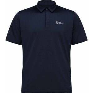 Jack Wolfskin DELGAMI POLO M Pánské polo triko, tmavě modrá, velikost