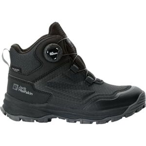 Jack Wolfskin CYROX TEXAPORE DIAL MID K Dětské turistické boty, černá, veľkosť 35