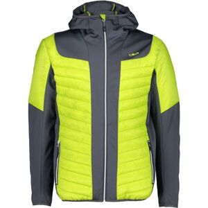 CMP MAN HYBRID JACKET FIX HOOD Pánská hybridní bunda, reflexní neon, velikost