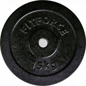 Fitforce PLB 15KG 30MM Kotoučové závaží, černá, velikost 15 KG