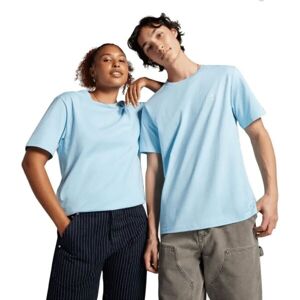 Converse CLASSIC LEFT CHEST SS TEE Unisex tričko, světle modrá, velikost