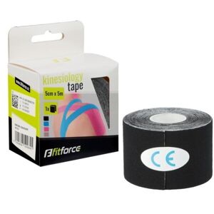 Fitforce KINETAPE Kinesiologický tejp, černá, velikost