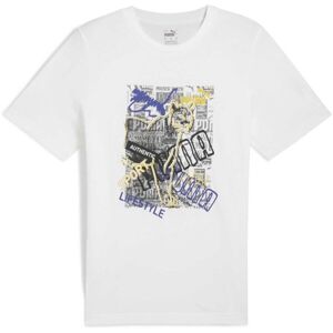 Puma GRAPHICS PHOTOPRINT TEE Pánské triko, bílá, velikost