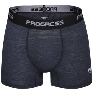 PROGRESS WARRIOR Pánské merino boxerky, tmavě modrá, velikost