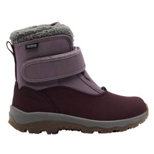 Jack Wolfskin VOJO SHELL TEXAPORE MID VC K Dětská zimní obuv, vínová, velikost