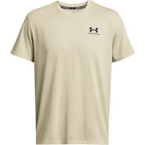 Under Armour LOGO EMB HEAVYWEIGHT Pánské tričko, béžová, velikost