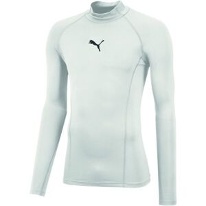 Puma LIGA BASELAYER LONG SLEEVE TEE WARM Pánské sportovní triko, bílá, velikost