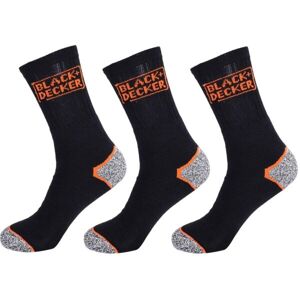 BLACK & DECKER SOCKS BLACK 3P Pracovní ponožky, , velikost