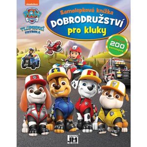 TLAPKOVÁ PATROLA DOBRODRUŽSTVÍ S TLAPKOVOU samolepková knížka, mix, velikost