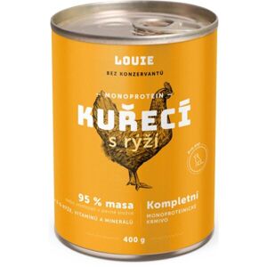LOUIE Kuřecí s rýží 400g Psí konzerva, žlutá, velikost