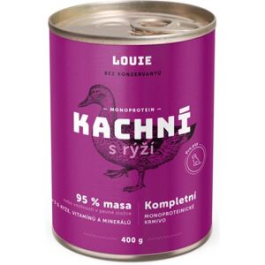 LOUIE Kachní s rýží 400g Psí konzerva, fialová, velikost