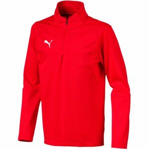 Puma LIGA TRAINING 1/4 ZIP TOP Dětská mikina, červená, velikost