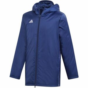 adidas CORE18 STD JKT Chlapecká sportovní bunda, tmavě modrá, velikost 140
