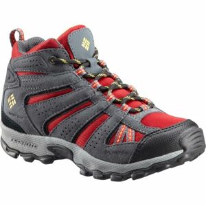Columbia YOUTH NORTH PLAINS MID WP Dětská outdoorová obuv, šedá, velikost 32