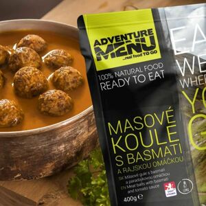 ADVENTURE MENU MASOVO-RÝŽOVÉ KOULE S RAJSKOU OMÁČKOU Outdoorová strava, , veľkosť 400 G