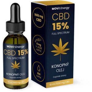 MOVIT ENERGY MOVIT CBD 15 % FULL SPECTRUM KONOPNÝ OLEJ 10 ML Doplněk stravy, , velikost