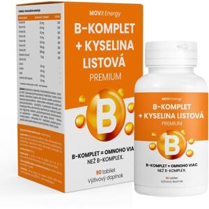MOVIT ENERGY MOVIT B-KOMPLET 1 KYSELINA LISTOVÁ PREMIUM 90 TABLET Doplněk stravy, , velikost