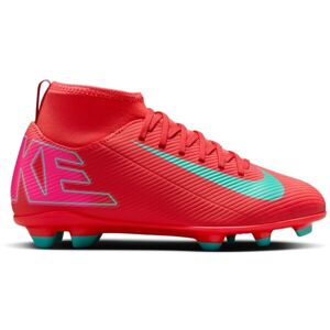 Nike JR SUPERFLY 10 CLUB FG/MG Dětské kopačky, červená, velikost 38.5