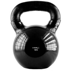 HMS KNV16 Kettlebell pokrytý vinylem, černá, velikost