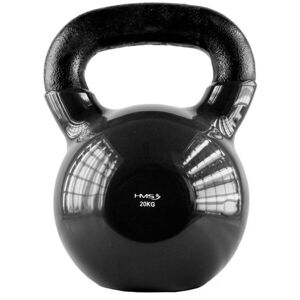 HMS KNV20 Kettlebell pokrytý vinylem, černá, velikost