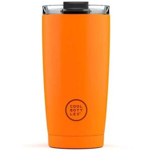 COOL BOTTLES TERMO 550 ML Nerezový termo hrnek, oranžová, velikost