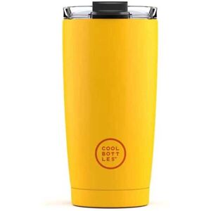 COOL BOTTLES TERMO 550 ML Nerezový termo hrnek, žlutá, velikost