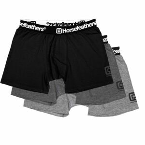 Horsefeathers DYNASTY 3PACK BOXER SHORTS Pánské boxerky, černá, velikost S