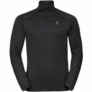 Odlo MEN'S MIDLAYER 1/2 ZIP CARVE LIGHT Pánská mikina se stojáčkem, černá, velikost M