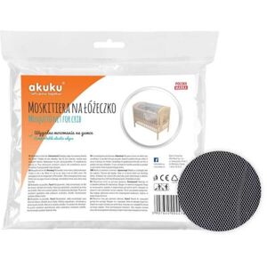 AKUKU MOSKYTIÉRA Moskytiéra na dětskou postýlku, bílá, velikost