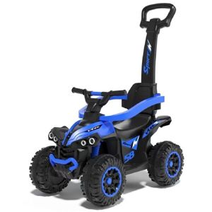 BABY MIX MEGA Dětské odrážedlo s vodící tyčí, modrá, velikost