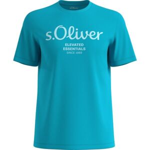 s.Oliver RL BIG SIZE LOGO NOOS Pánské tričko, tyrkysová, velikost XXXL