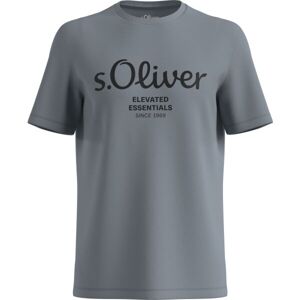 s.Oliver RL BIG SIZE LOGO NOOS Pánské tričko, tmavě šedá, velikost