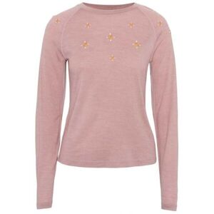 KARI TRAA SUMMER WOOL LONG SLEEVE Dámská vlněné triko, růžová, velikost