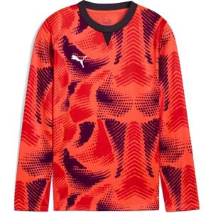 Puma TEAMTARGET GL LS JERSEY JR Dětský brankářský dres, červená, velikost