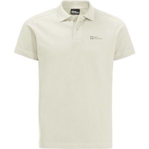 Jack Wolfskin ESSENTIAL POLO M Pánské triko, bílá, velikost