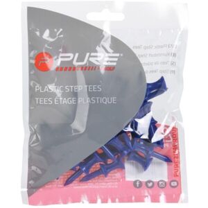 PURE 2 IMPROVE PLASTIC STEP TEES 37MM 30KS Golfová týčka, modrá, velikost