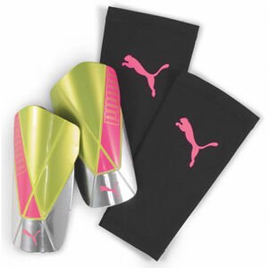 Puma FTBINXT TEAM STRAP SLEEVE Pánské chrániče, žlutá, veľkosť M