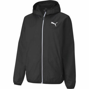 Puma ESSENTIAL SOLID WINDBREAKER JACKET Pánská sportovní větrovka, černá, velikost
