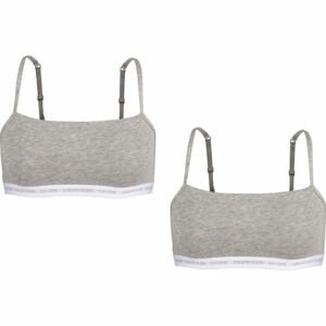 Calvin Klein UNLINED BRALETTE 2PK Dámská podprsenka, šedá, velikost XS